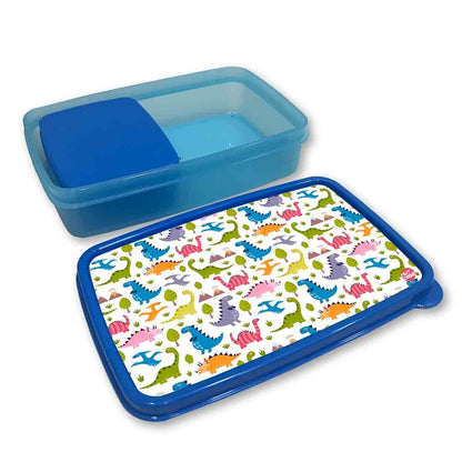 Plastic Kids Lunch Box for School Boys Snack Containers - Dinosaur Nutcase