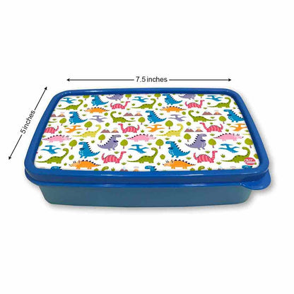 Plastic Kids Lunch Box for School Boys Snack Containers - Dinosaur Nutcase