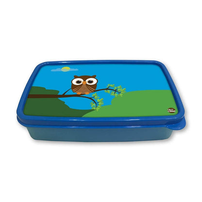 Sandwich Tiffin Box Square for Boys With Small Container - Owl Nutcase