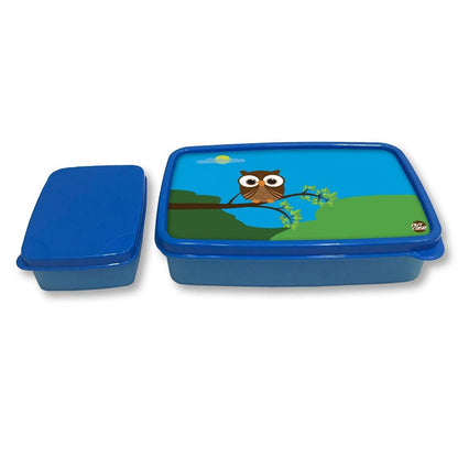 Sandwich Tiffin Box Square for Boys With Small Container - Owl Nutcase