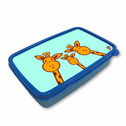Small Plastic Snack Box for Kids to School Boys - Giraffe Nutcase