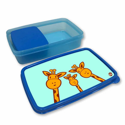Small Plastic Snack Box for Kids to School Boys - Giraffe Nutcase