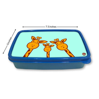 Small Plastic Snack Box for Kids to School Boys - Giraffe Nutcase