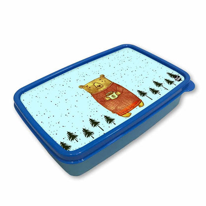 Plastic School Lunch Box for Boys Snack Container - Cute Bear Nutcase