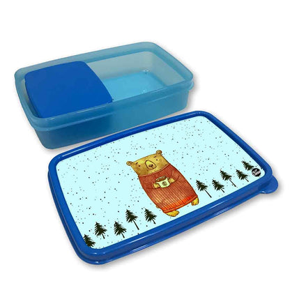 Plastic School Lunch Box for Boys Snack Container - Cute Bear Nutcase