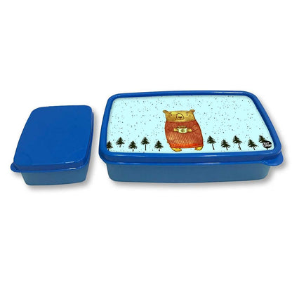 Plastic School Lunch Box for Boys Snack Container - Cute Bear Nutcase