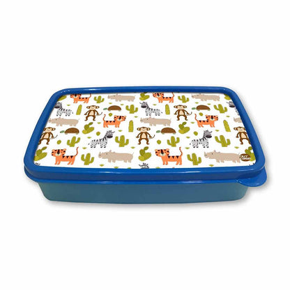 Lunch Box With Small Container for Boys Return Gifts Birthday Party - Animals and Cactus Nutcase