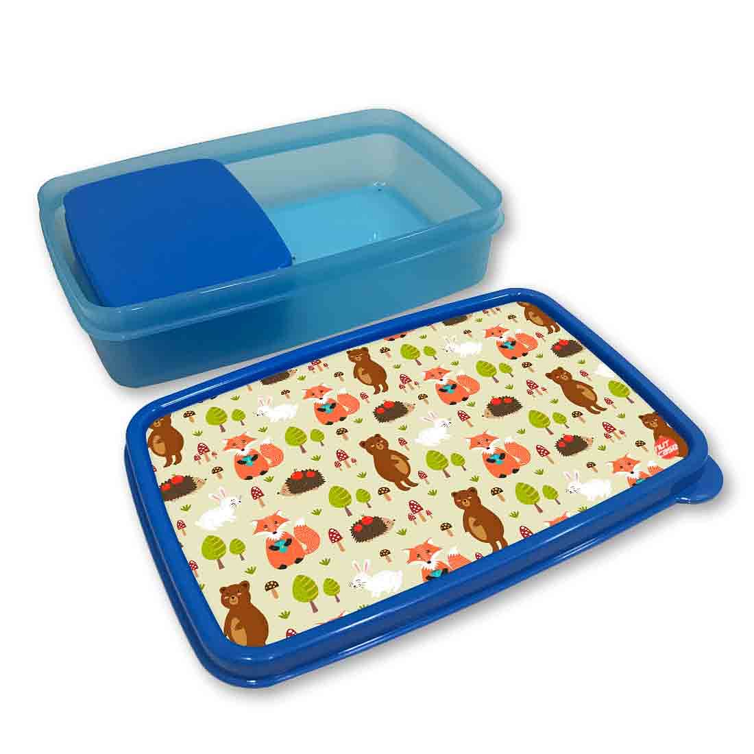 Snacks Biscuit Box for Kids School Lunch Box - Rabbit and Bear Nutcase