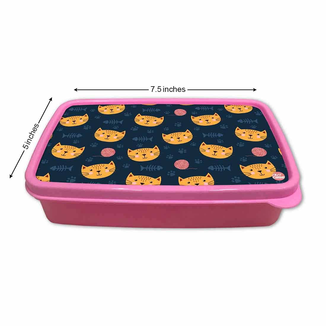Designer Kids Lunch Box for School Return Gifts Birthday Party - Cute Cat Nutcase
