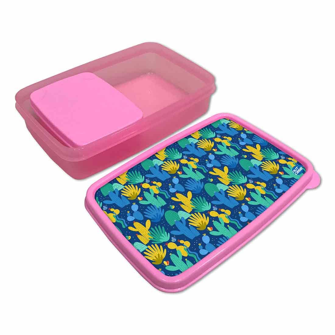 Designer Childrens Lunch Box for Girls Return Gifts Birthday Party - Cactus Nutcase