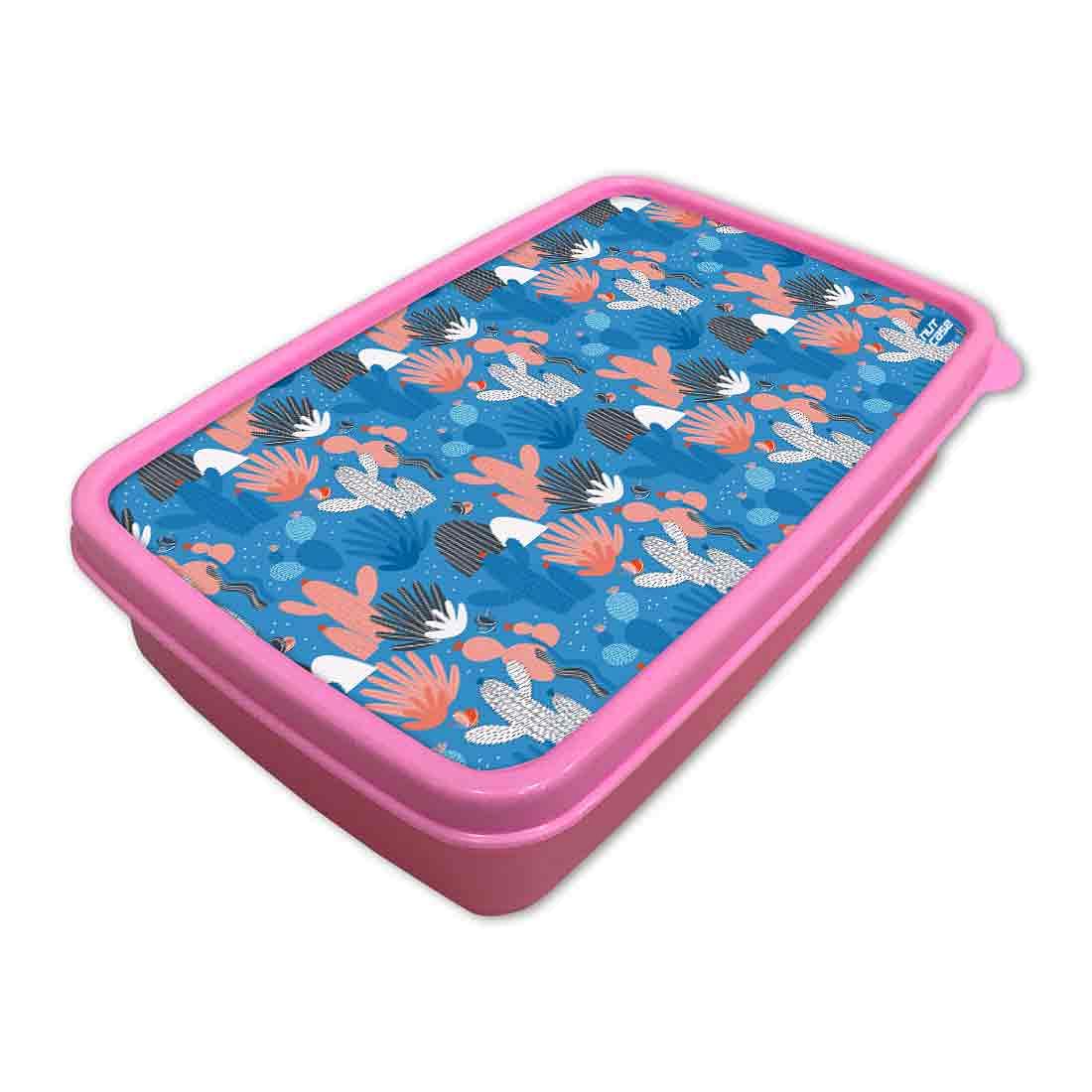 Lunch Box With Compartments for Girls Snack Containers - Cactus Plant Nutcase