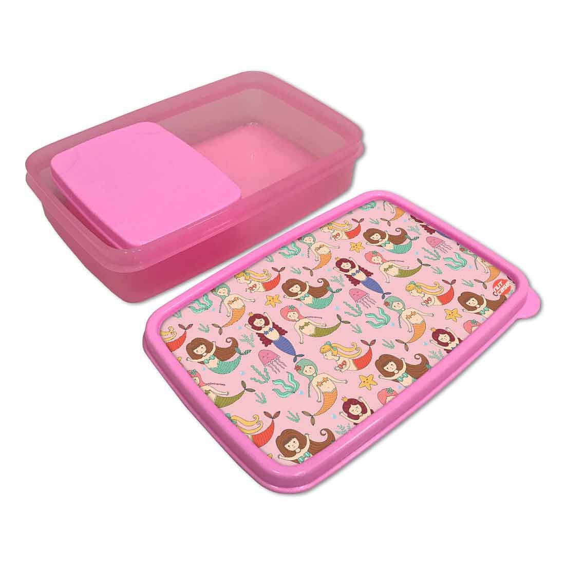 School Lunch Organizer Box for Girls Return Gifts Birthday Party - Mermaid