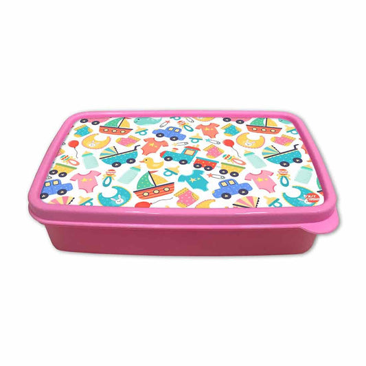 Plastic Snacks Serving Box With Small Container for School Kids Girls - Toy Nutcase