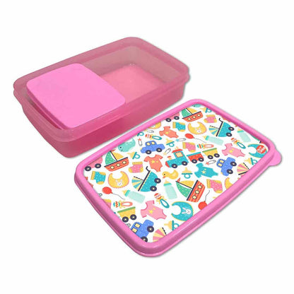 Plastic Snacks Serving Box With Small Container for School Kids Girls - Toy Nutcase