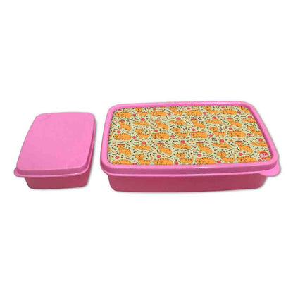 School Girls Lunch Box for Snacks With Small Container - Cute Cat Nutcase