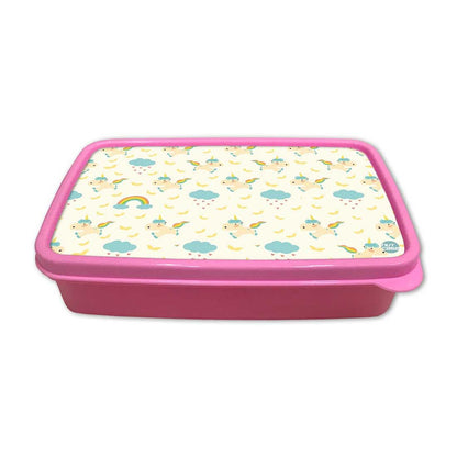 Designer Small Snack Boxes for Girls School Lunch Box - Cute Unicorns Nutcase