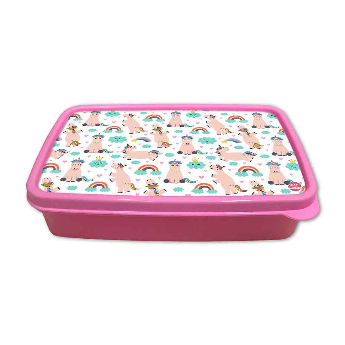 Best Snack Containers for School Girls Lunch Box - Unicorns and Cloud Nutcase