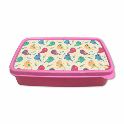 Plastic School Lunch Organizer Box for Girls Return Gifts Birthday Party - Birds Nutcase