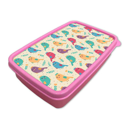 Plastic School Lunch Organizer Box for Girls Return Gifts Birthday Party - Birds Nutcase