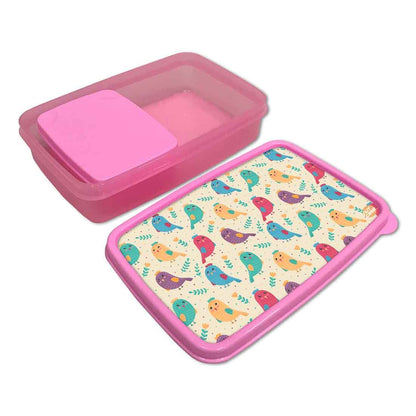 Plastic School Lunch Organizer Box for Girls Return Gifts Birthday Party - Birds Nutcase