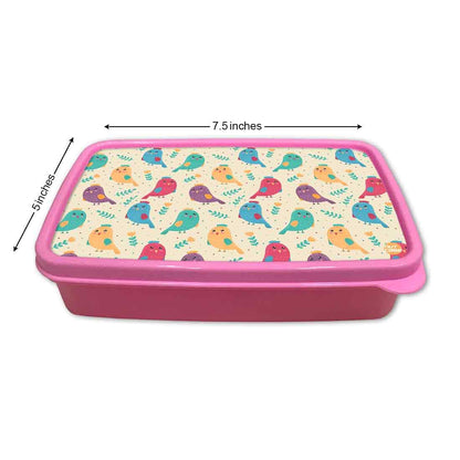 Plastic School Lunch Organizer Box for Girls Return Gifts Birthday Party - Birds Nutcase