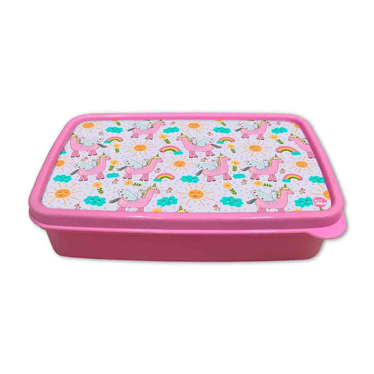Snacks Serving Box With Small Container for School Kids Girls - Unicorn and Cloud Nutcase