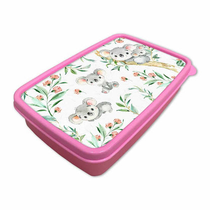 Designer Snack Box for Kids School Plastic Lunch Box for Girls  - Cute Koala Nutcase