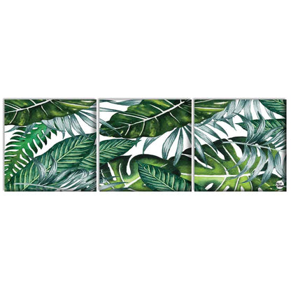 Wall Art Decor Hanging Panels Set Of 3 for Home Office - Monstera leaf