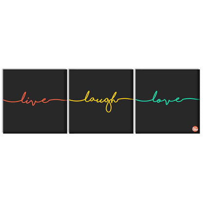 Wall Art Decor Hanging Panels Set Of 3 -Live Laugh Love Nutcase