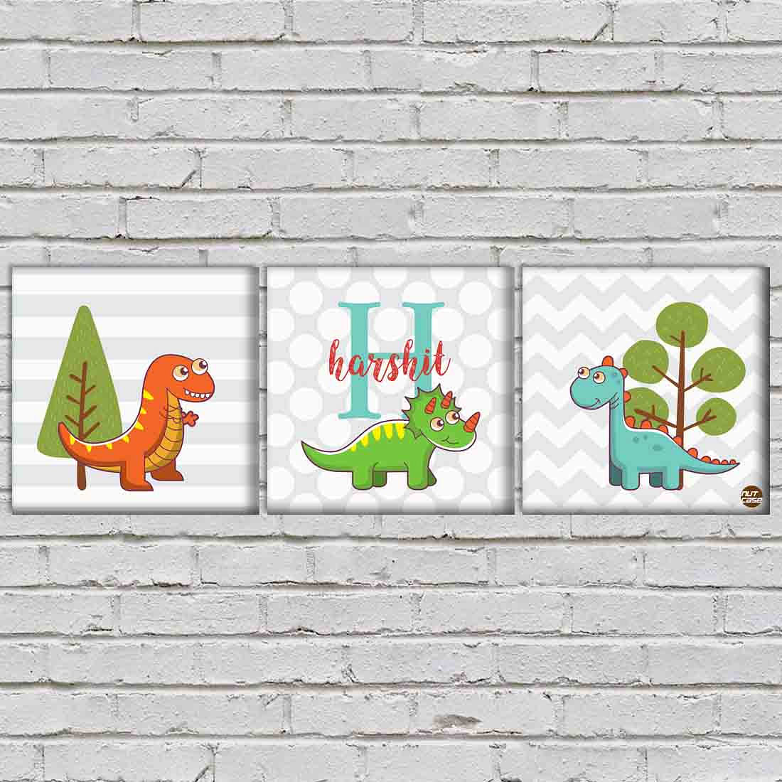 Wall Art Decor Hanging Panels Set Of 3 -Baby Dynasore Nutcase