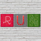 Wall Art Decor Hanging Panels Set Of 3 -RUN With Play Ground Nutcase
