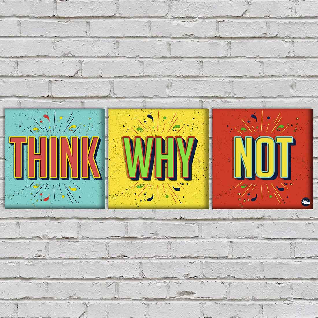 Wall Art Decor Hanging Panels Set Of 3 -Think Why Not Nutcase