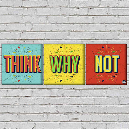 Wall Art Decor Hanging Panels Set Of 3 -Think Why Not Nutcase
