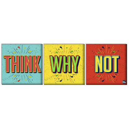 Wall Art Decor Hanging Panels Set Of 3 -Think Why Not Nutcase