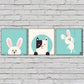 Wall Art Decor Hanging Panels Set Of 3 -Cute Rabit Nutcase