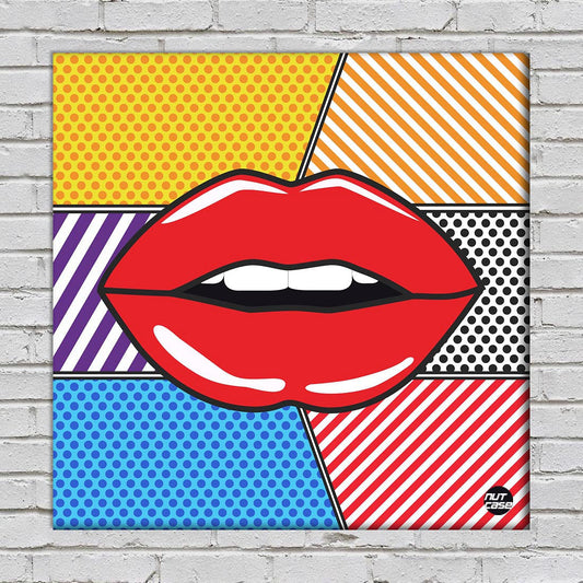 Wall Art Decor Panel For Home - Lips Nutcase