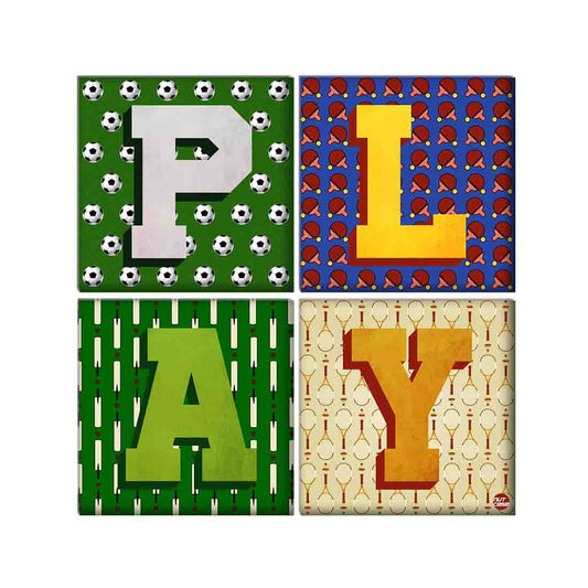 Wall Art Decor For Home Set Of 4 -PLAY Nutcase