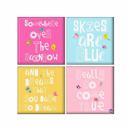 Wall Art Decor For Home Set Of 4 -Skies Are Blue Nutcase