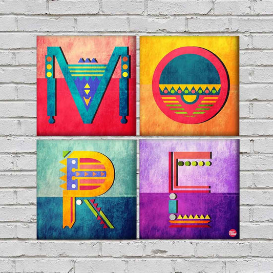 Wall Art Decor For Home Set Of 4 -MORE Nutcase