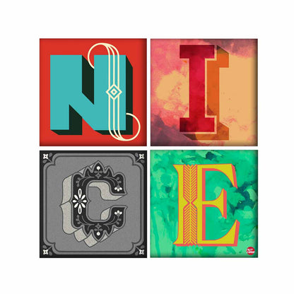 Wall Art Decor For Home Set Of 4 -NICE Nutcase
