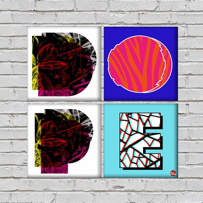 Wall Art Decor For Home Set Of 4 -DOPE Nutcase