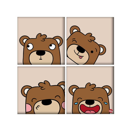 Wall Art Decor For Home Set Of 4 -Beer Face Nutcase