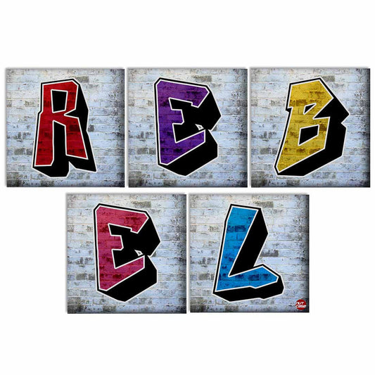 Wall Art Decor Boards Set Of 5 - REBEL Nutcase