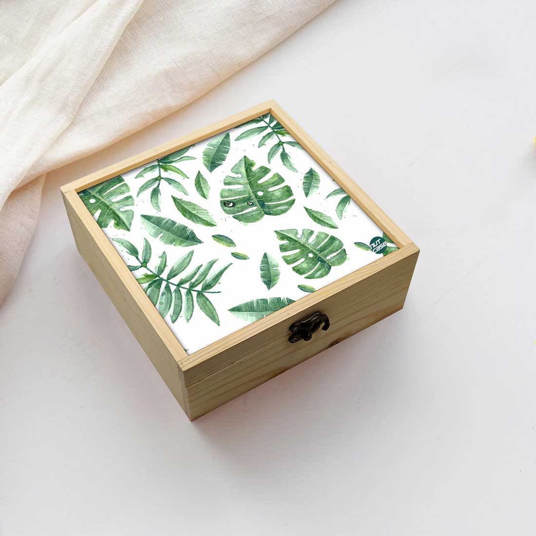 Jewellery Box Makepup Organizer -  Happy Leaves Nutcase