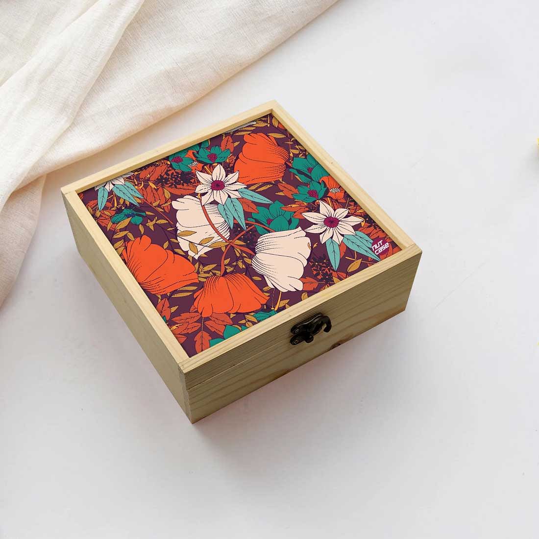 Jewellery Box Makepup Organizer -  Elegance Orange Nutcase