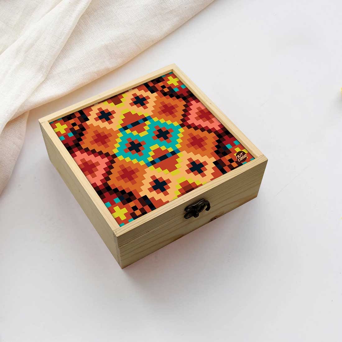 Jewellery Box Makepup Organizer -  Diamond Pattern Nutcase