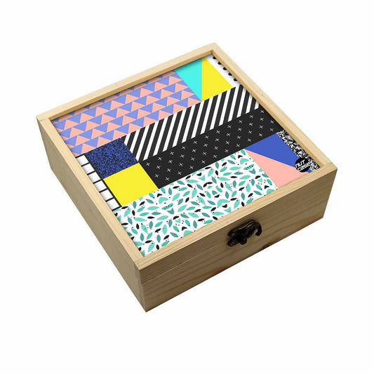 Jewellery Box Makepup Organizer -  Checkbox Pattern Nutcase