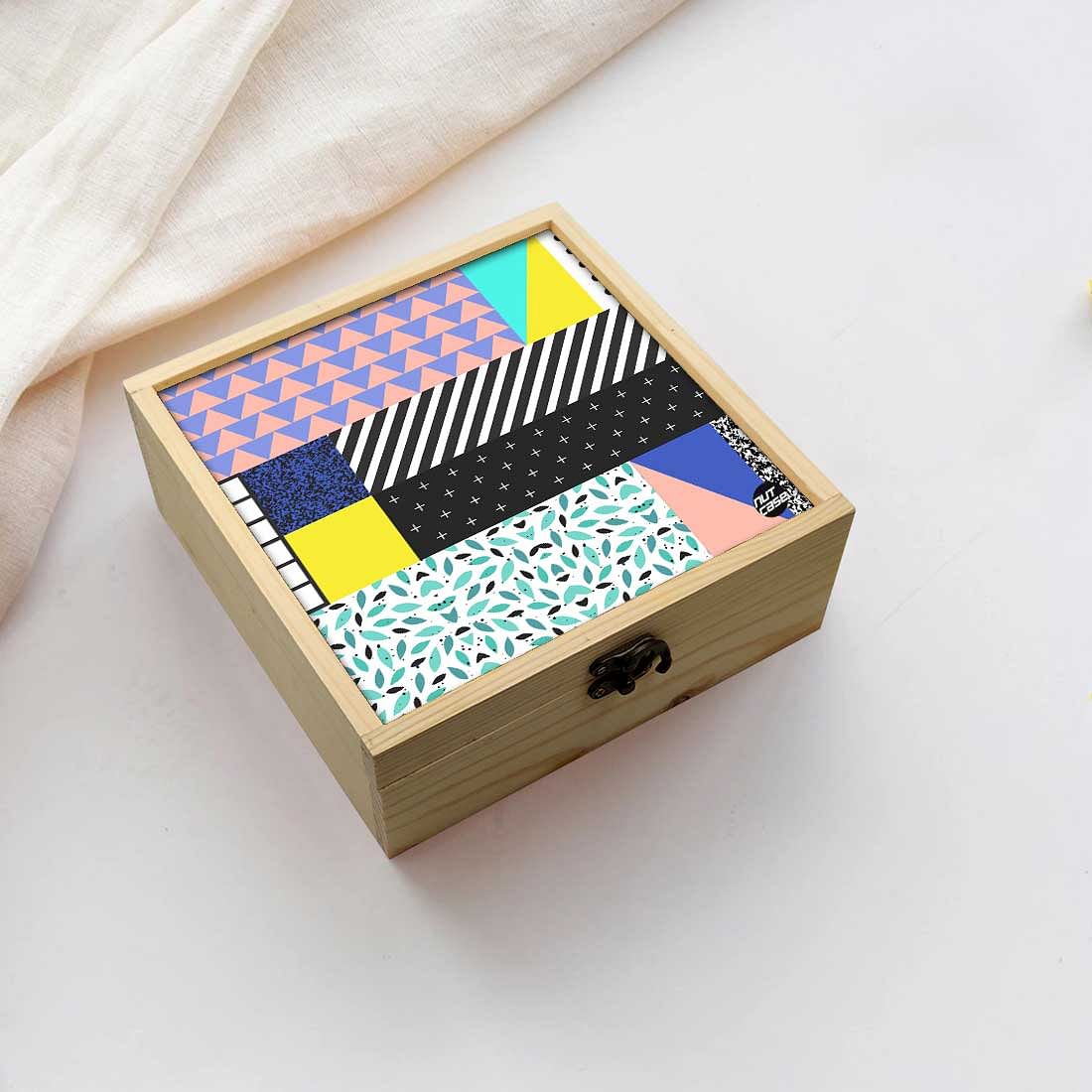 Jewellery Box Makepup Organizer -  Checkbox Pattern Nutcase