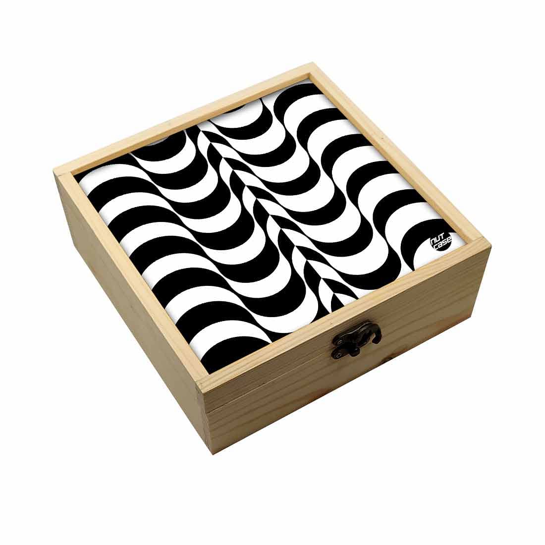 Jewellery Box Makepup Organizer -  Black Waves Nutcase