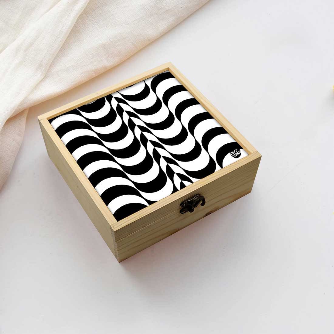 Jewellery Box Makepup Organizer -  Black Waves Nutcase